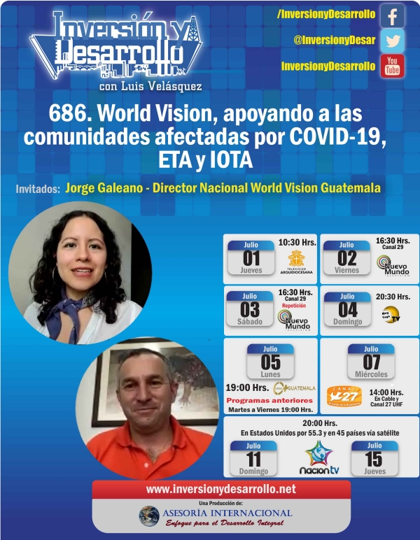 686. World Vision, Apoyando a las comunidades afectadas por COVID-19, ETA y IOTA